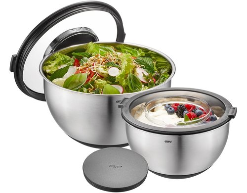 GEFU Schüssel-Set MUOVO mit Spritzschutzdeckel