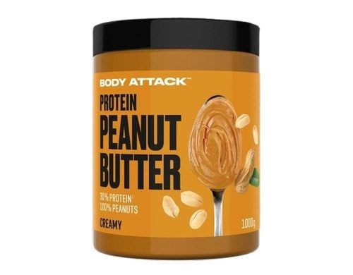 Body Attack Peanut Butter Natural 1000g Dose, Creamy