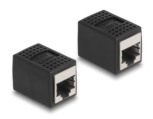 Delock Adapter RJ45 Buchse zu RJ45 Buchse Cat.6A, schwarz