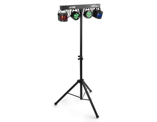 Max PartyBar 12 2x PAR-Strobe, 2x Derby IRC, Stand