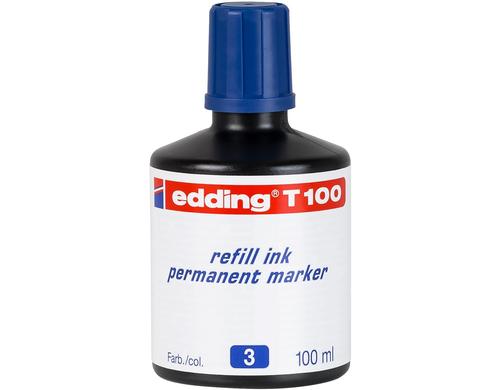 Edding Nachfülltusche T-100 Permanent 100 ml, blau
