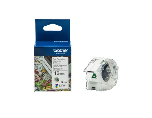 Brother CZ1002 Endlosetikette Rolle 12mm breit, 5m lang, zu VC-500W