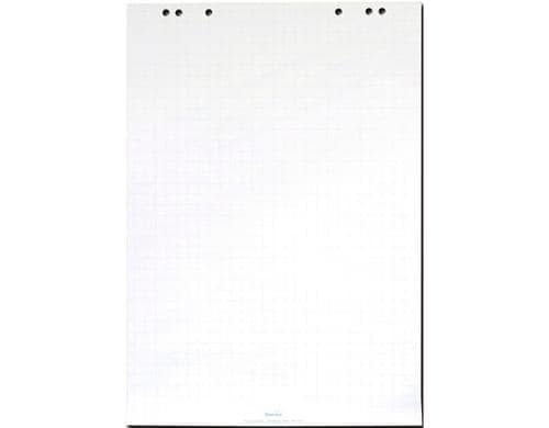 Berec Flipchart Block,  5 Stk Vorderseite 25 mm kariert, Rückseite blanco