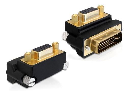 Adapter DVI-I Stecker auf VGA Buchse 270° 270 Grad Winkeladapter Duallink 24+5