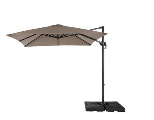 COCON Sonnenschirm Aluminium, hängend Taupe, 250x250cm, 200Gr UV50