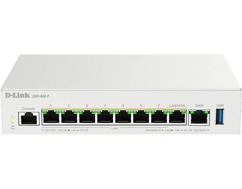 D-Link DBR-600-P/E: Business Router 8x 2.5G PoE,  1x 2.5G WAN, 1x SFP