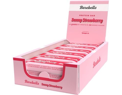 Barebells Protein Bar Sunny Strawberry Box mit 12 Riegeln