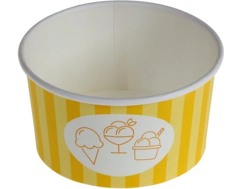 belesse Eisbecher PE 240ml 50 Stk, gelb, Ø96x52mm