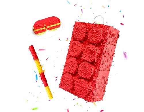 relaxdays Pinata Baustein H x B x T: ca. 43 x 27 x 10 cm