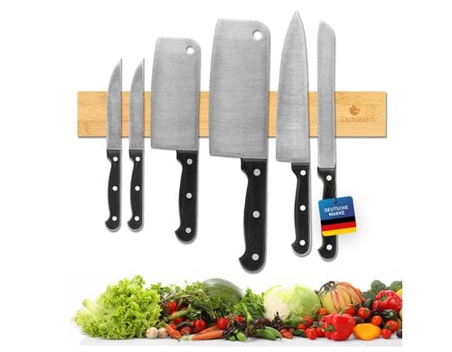 Exitoso Messerleiste Magnetleiste Holz Selbstklebend, 3M Klebeband, Messerhalter