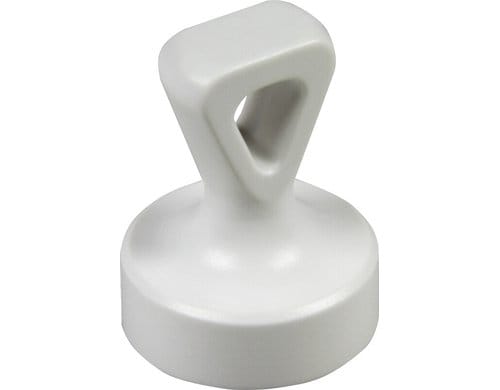 Berec Griffmagnet mit Öse, weiss, 2-er Set Kunststoff, Ø 17 mm, Neodym