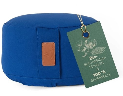 DoYourYoga Yogabolster Vishnu Zylinder Yogarolle dunkelblau Buchweizen