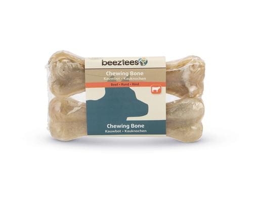 Beeztees Kauknochen Rinderhaut 14cm 2 Stk.