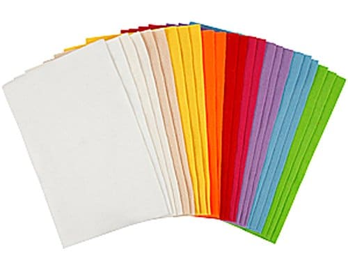 Creativ Company Bastelfilz 20 x 30 cm, Dicke 1,5 mm, 24 Bl. / Pck.