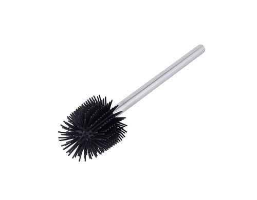 COCON WC-Bürste mit TPR Kopf Edelstahl gebürstet, Stiel