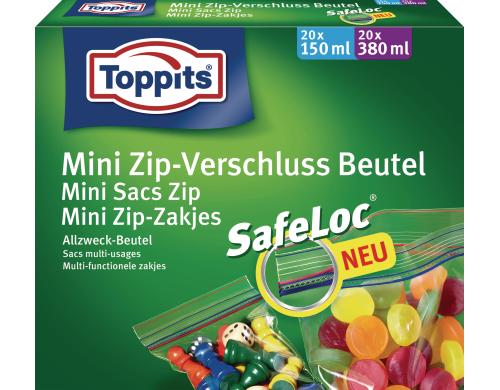 Toppits Mini Zip-Verschluss Beutel 40 Stück