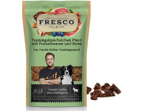 Fresco Martin Rütter Trainingsknöchelchen Pferd, Preiselbeeren, Birne 150g