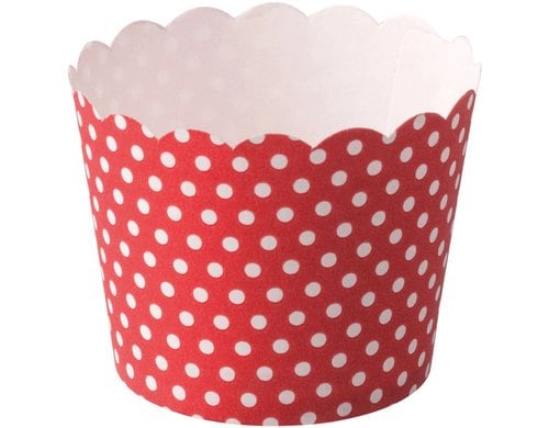 Demmler Eis+Muffinbecher Punkte weiss rot 12 Stk, 125ml