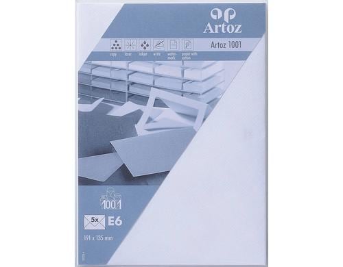 Artoz Couvert 1001 E6 100 gm2, blütenweiss, 5 Blatt