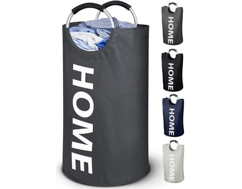 Wellenborg Wäschesack 82 Liter Dunkelgrau 40x60cm,  100% Bio Baumwolle