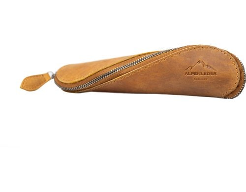 Alpenleder Stiftemäppchen Drahdi Lederfarbe cognac