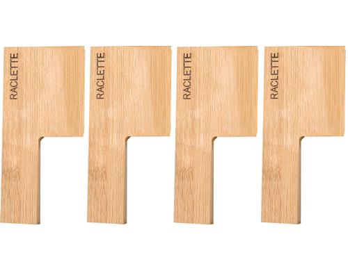 Nouvel Raclettespachtel Knife-Bambus Set 4 Stück, Bambus, 10x4.5x0.6 cm