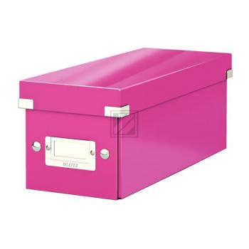 Leitz Aufbewahrungsbox CD pink für 30 CD-Hüllen, zusammenfaltbar