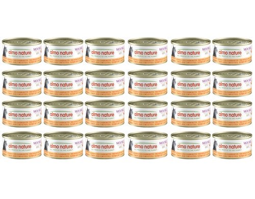 Almo Nature Mousse HFC 24x70g KIT Thunfisch & Garnelen