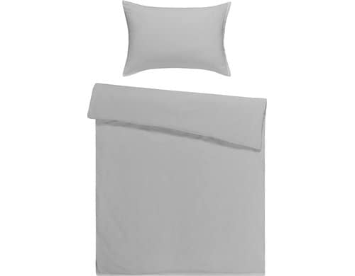 Flair Bettwäsche-Set Seersucker Weiss 160x210 cm + 65X100 cm, 100 % BW