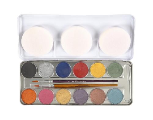 Eulenspiegel Schminke Palette 12 Farben