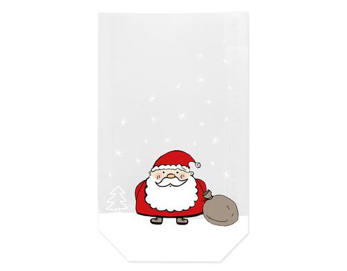 B+C Klarsichtbeutel Weihnachtsmann 10 Stück, Grösse: 11.5 x 19 cm