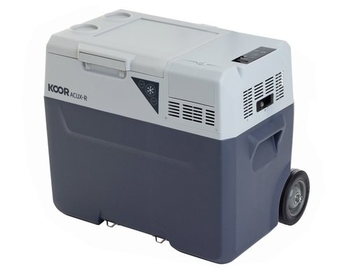 KOOR Kompressorkühlbox ACUX-R 40 blau-grau, 40 Liter, mit neuem Akku