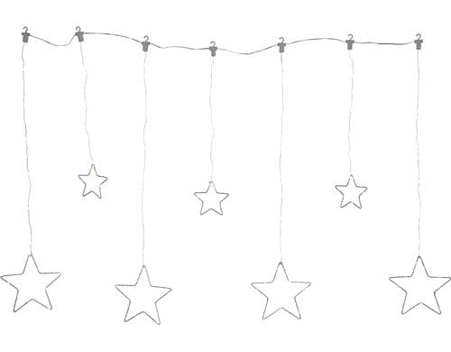 Star Trading Vorhang Dew Drop Stars 0 cm x 80 cm x 120 cm, 84 LEDs, Indoor