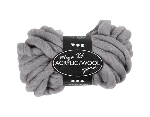 Creativ Company Acrylwolle XL grau 300g, 15 m, MaschenprobeL 2 M x 3 R