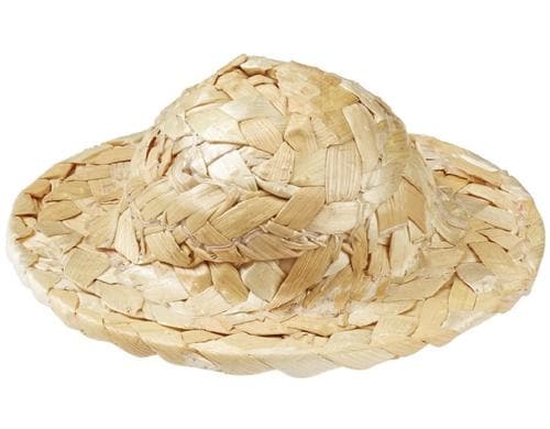 Hobbyfun Mini-Kleidung Strohhut 5 cm, 2 Stück