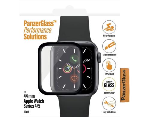 PanzerGlass Displayschutz für Apple Watch Serie 4/5 44mm Black