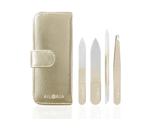 Ailoria Nagelfeilenset im Etui Contour Petite, Golden Grace