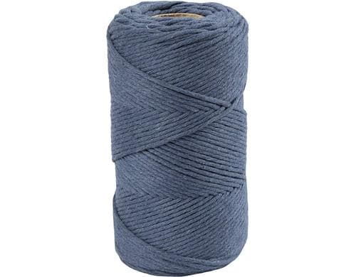 Creativ Company Macramé Kordel Blau 2mm, 330g, 198m