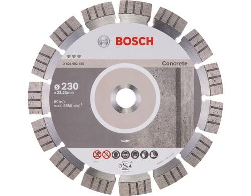 Bosch Professional Diamanttrennscheibe Best for Concrete, 230x22,23x2,4x15 mm