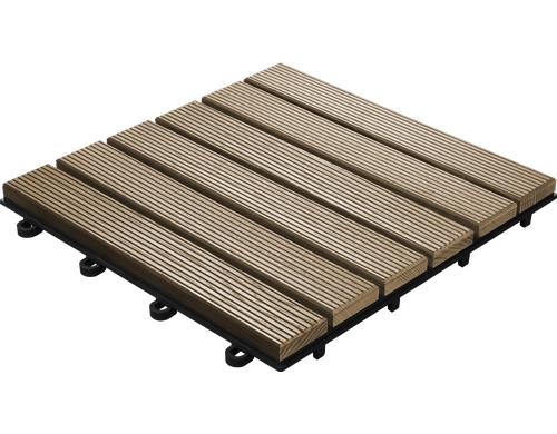 Bodenplatte Esche 6 Latten geriffelt 30 x 30 x 2,8 cm - 6 Stück pro Pack