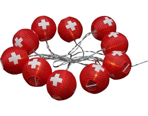 Dameco LED Lampion Lichterkette indoor LED ww, Timer 6h/8h, exkl. Batterien 2x AA