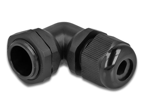 Delock Kabelverschraubung PG11 22mm IP 68, schwarz, 90° gewinkelt