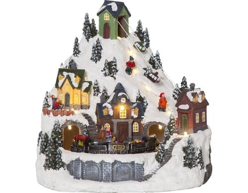 Star Trading Dekor Landschaft Alpville IP20, Multicolor, Warmweiss