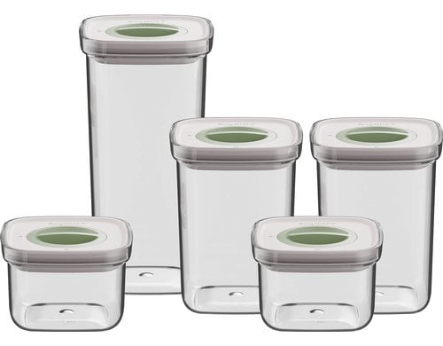 BergHOFF Vorratsbehälter-Set Leo Smart Seal 5-teilig, 0.4, 1 und 1.6L