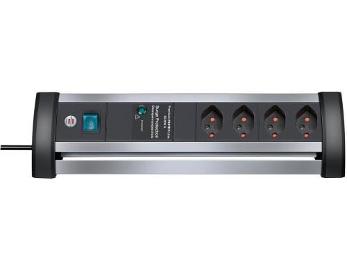 Brennenstuhl Alu-Office-Line 4xT13 Steckdosenleiste mit ÜS 60'000A