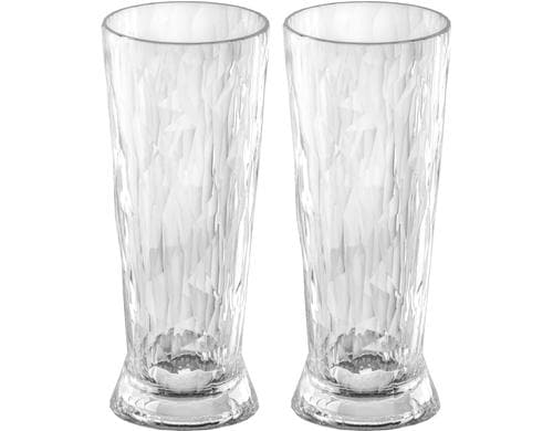 Koziol Superglas Bier 300ml 2er Set CLUB No. 10, Kunststoff, Randvol. 450ml