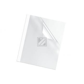 100 Stk. Thermo-Bindemappen Standard, 3mm 9-32 Blatt, weiss, Front PVC, Glanzrücken