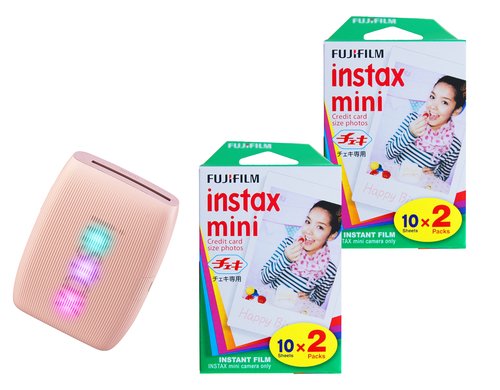 Fujifilm Instax Mini Link3 Rose Pink KIT Inkl. 2 x Duo Pack