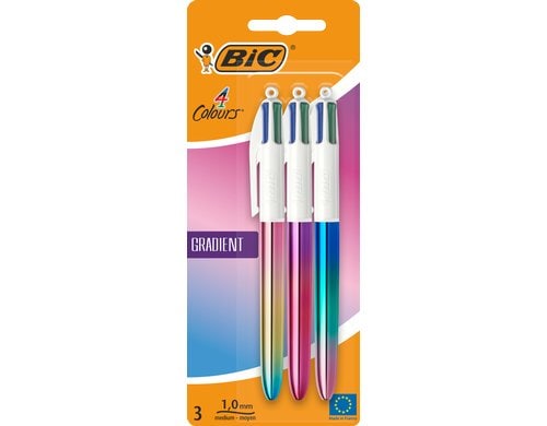 Bic 4 Colours Gradient Pack à 3 Stück