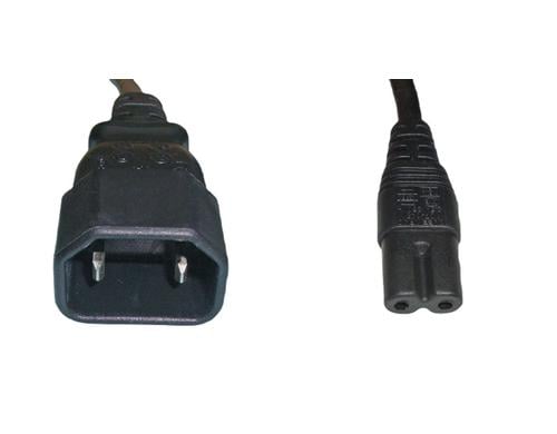 Anschlusskabel C14 / C7 1m schwarz H05VVH2 0,75mm², 2.5 A
